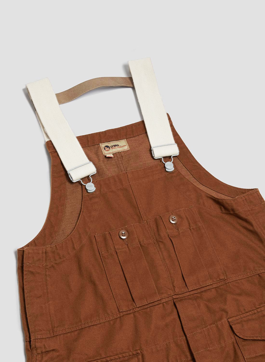Railway Dungaree Heavy Cotton in Brown - 5