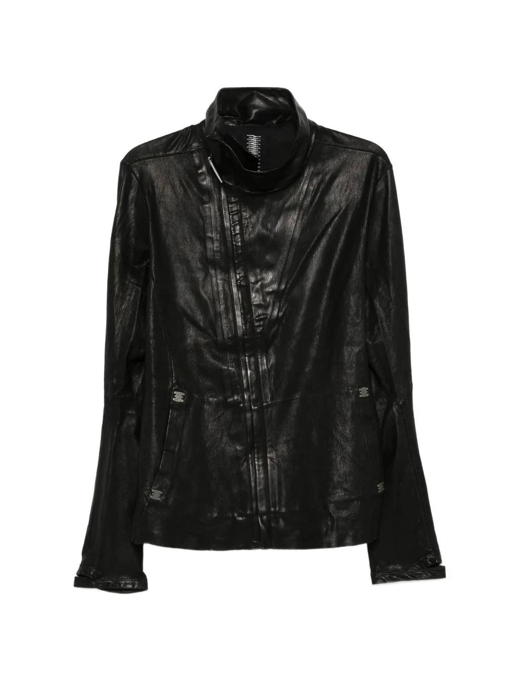 zip-up leather jacket - 1