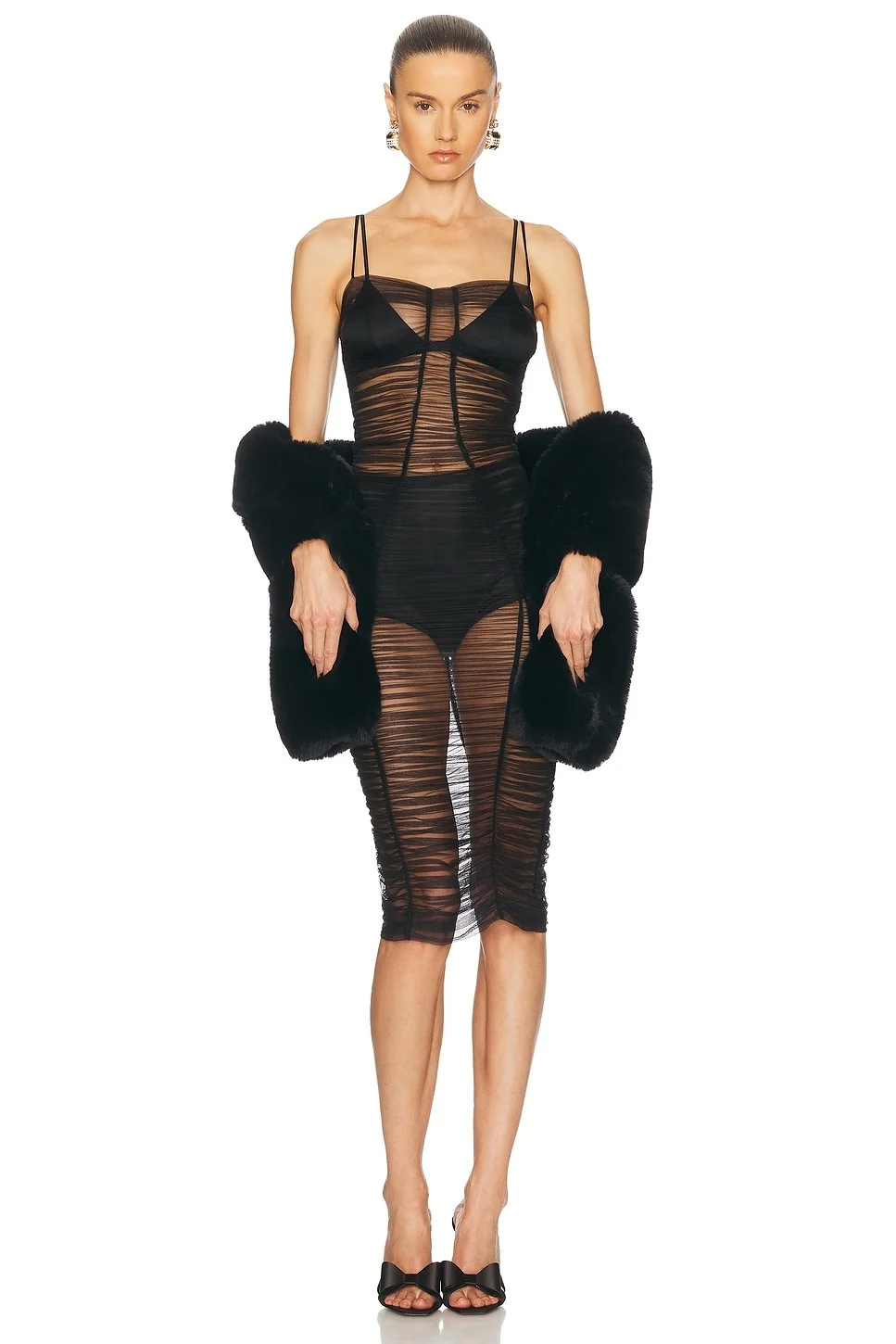 Sheer Midi Dress - 1