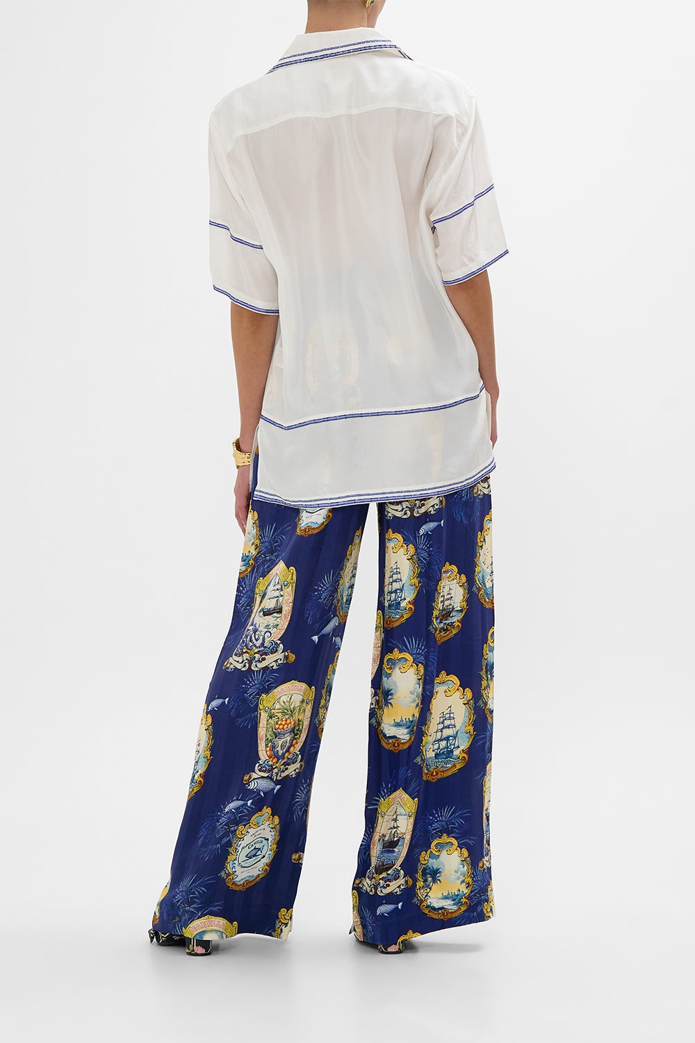 WIDE LEG WAISTED PANT - 3