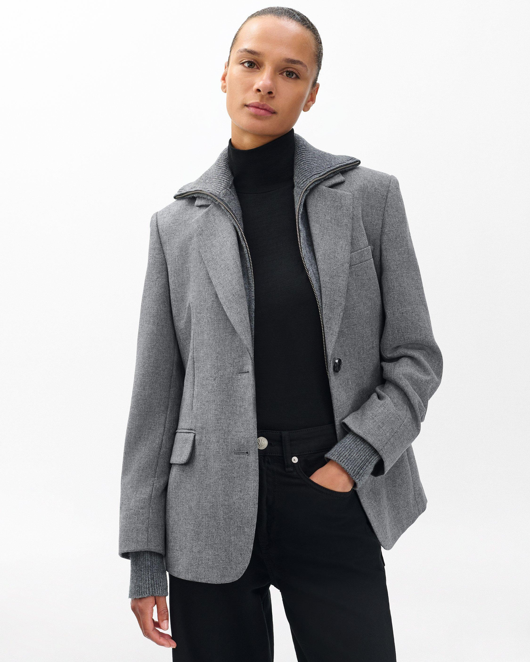 Frank Mixed-Media Blazer - 2