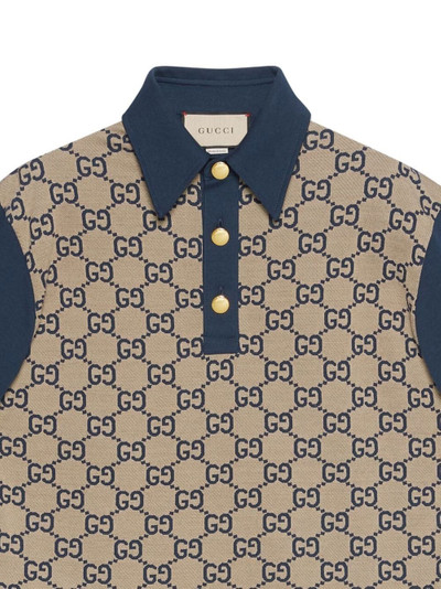 GUCCI maxi GG monogram polo shirt outlook