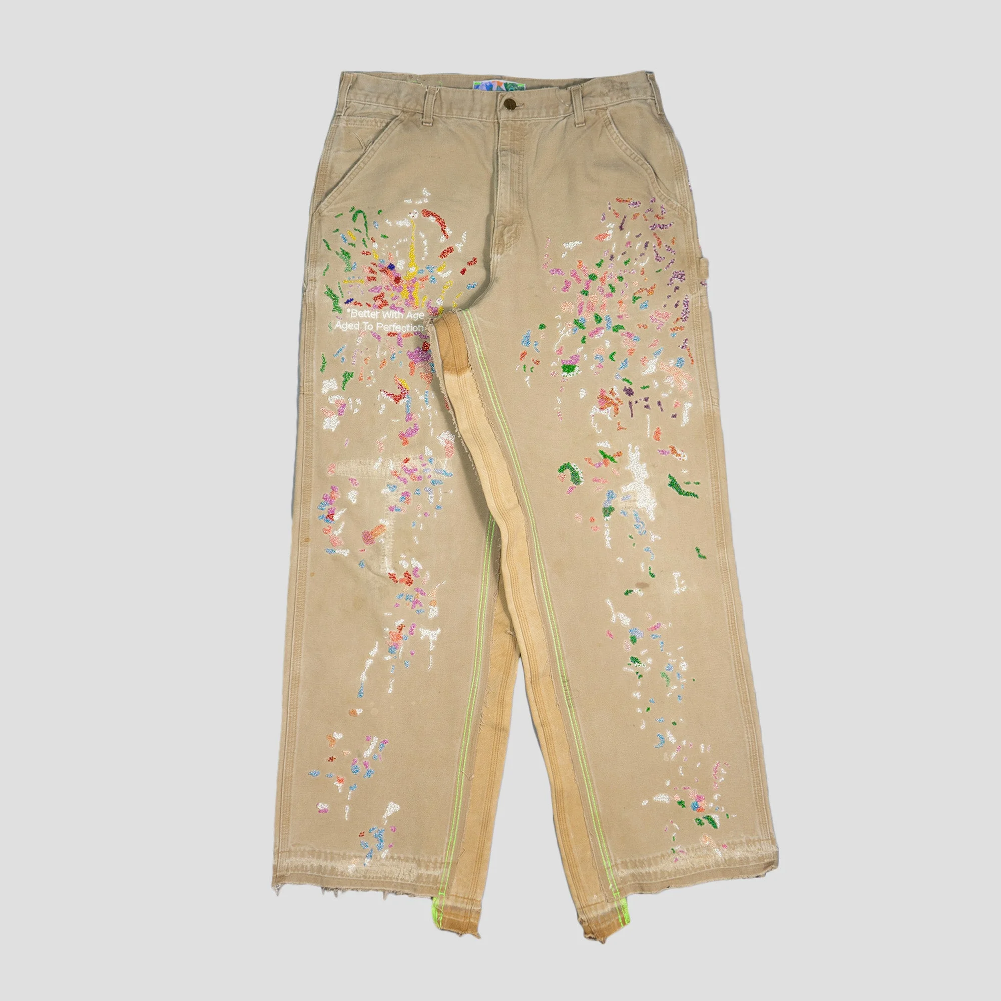PAINTER’S DOUBLE-WIDE HAND-BEADED WORK PANTS - 1