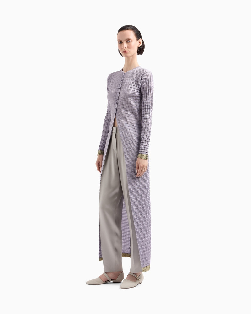 GIORGIO ARMANI PLEATED JERSEY LONG CARDIGAN outlook