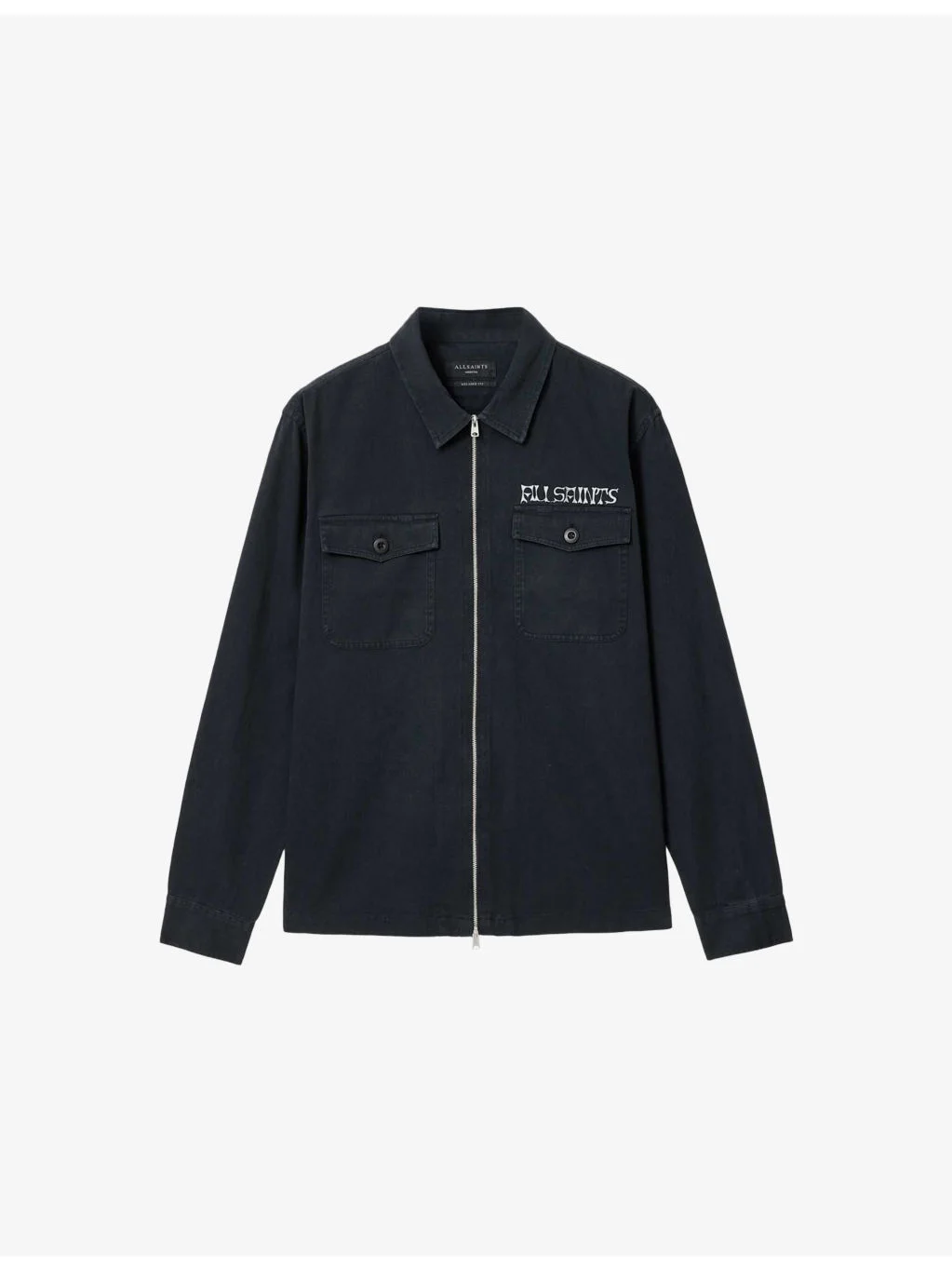 Orbit Graphic-Print Zip-Up Cotton Shirt - 1