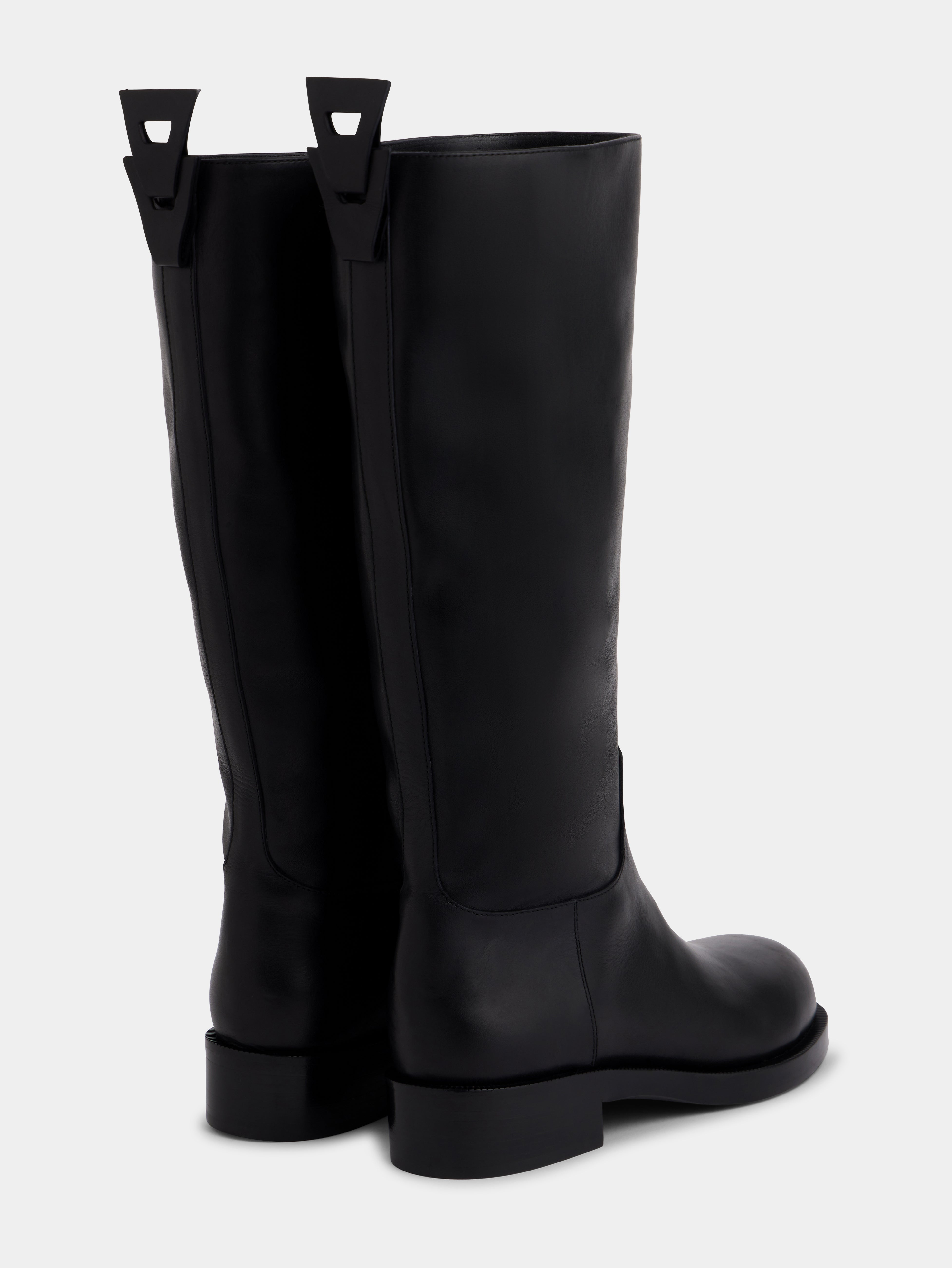 BLACK BOOTS IN SMOOTH LEATHER - 3