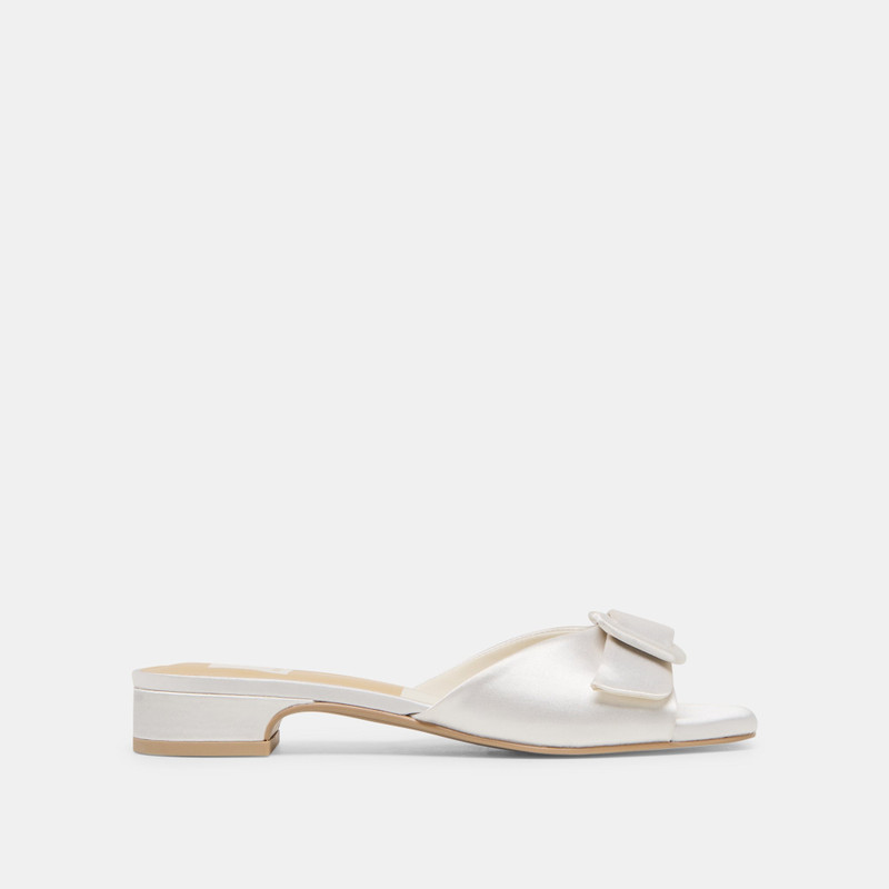 EDINA SANDALS TRUE WHITE SATIN 1