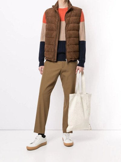 Brunello Cucinelli colour-block cashmere jumper outlook