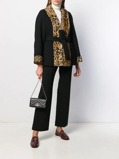 GUCCI leopard panels coat outlook