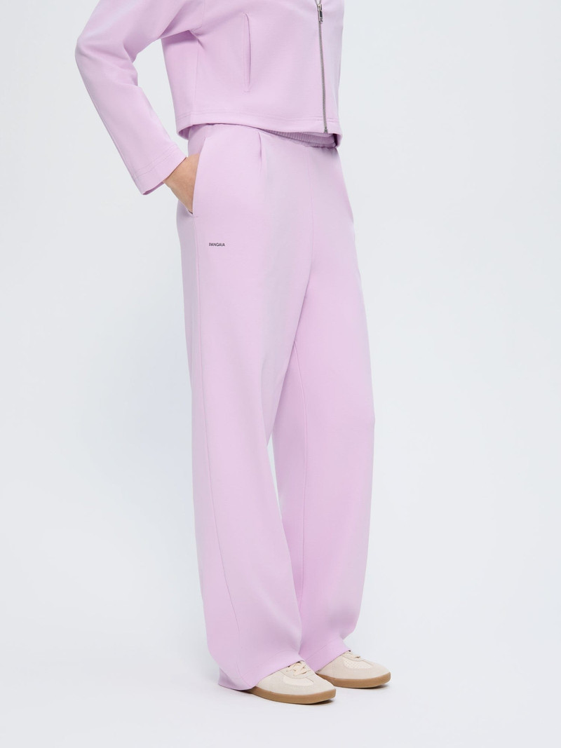 Womens Double Jersey Pleated Trousers - Crocus Purple 3