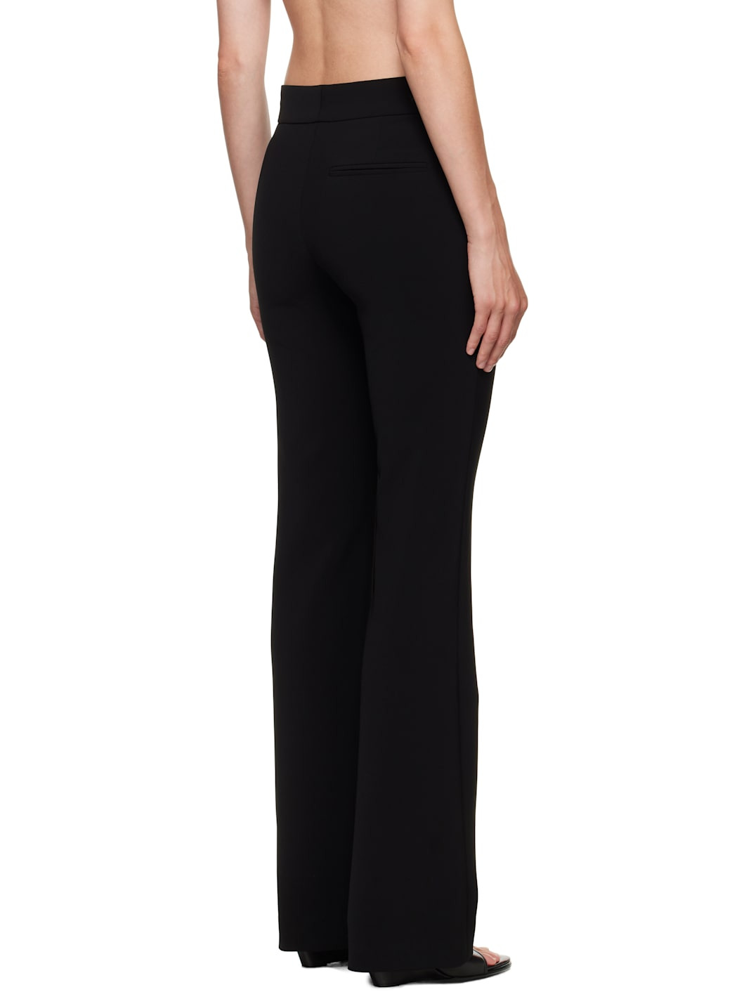 Black Heritage Fluid Bootcut Trousers - 3