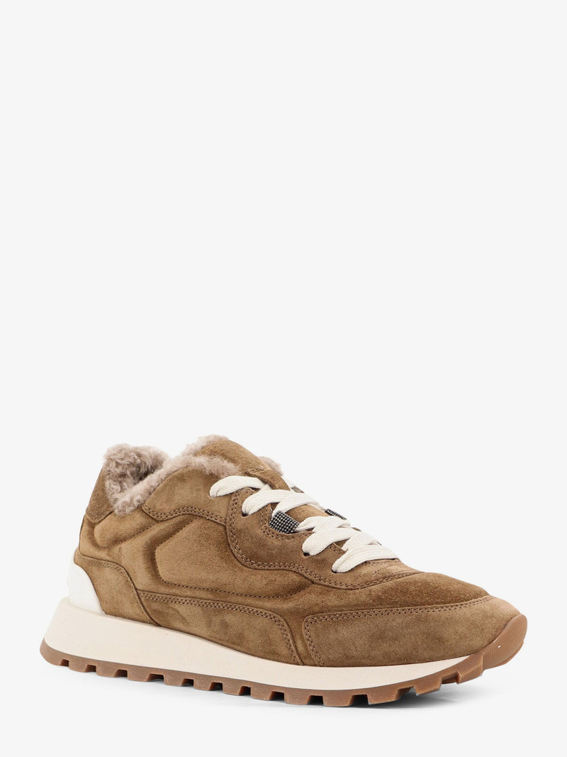 Brunello Cucinelli Suede Sneakers With Fur Lining outlook