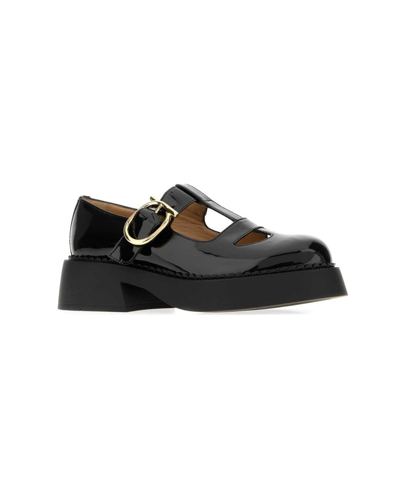 FERRAGAMO Black Leather Zoey Ballerinas outlook