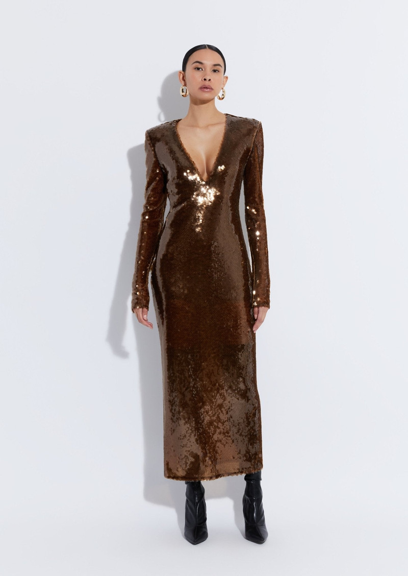 LAPOINTE Sequin Midi Dress outlook