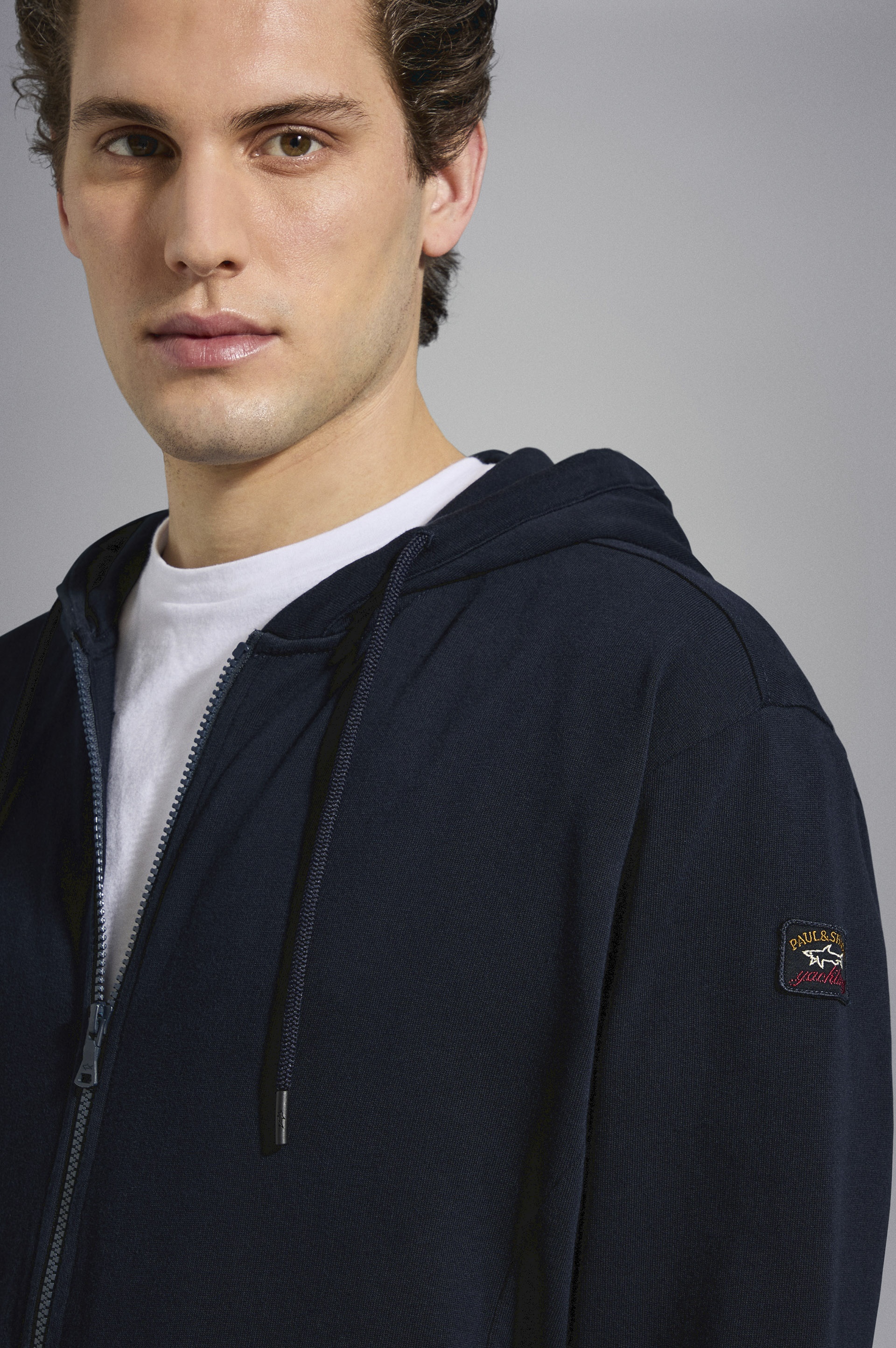 COTTON FULL ZIP TRACKSUIT WITH ICONIC BADGE - 3