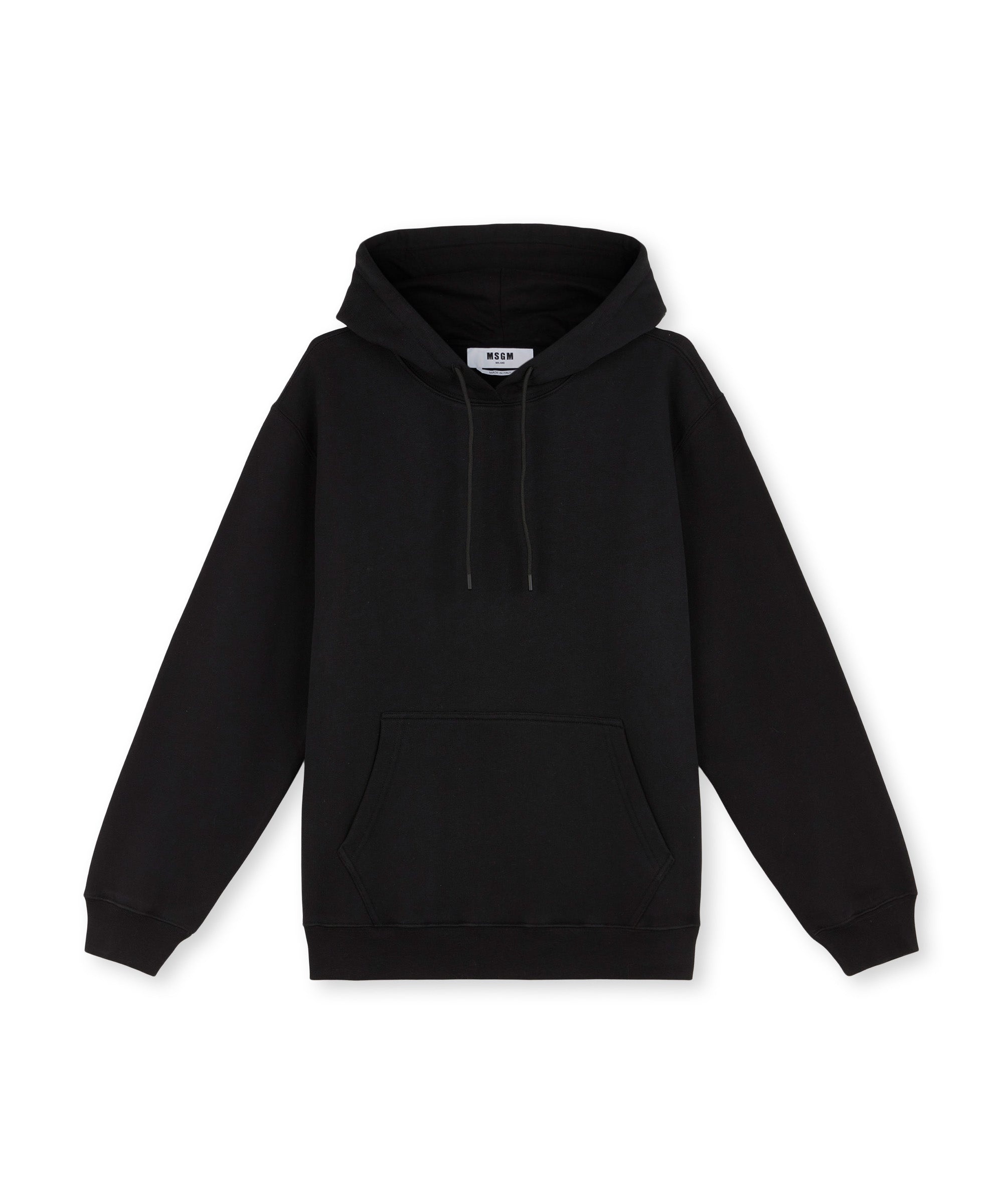 Oversized sweatshirt with a maxi logo print on the hood - 1