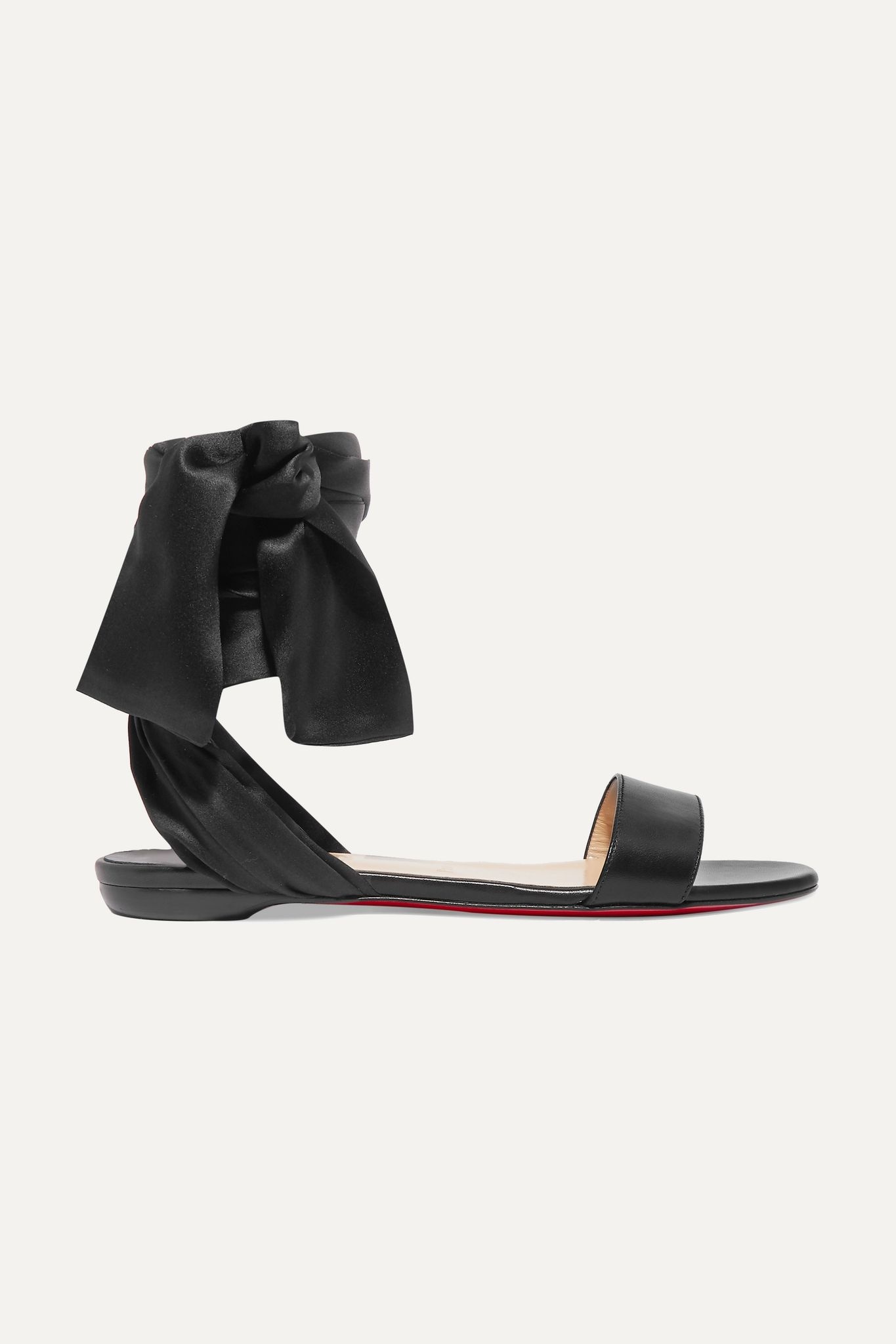 Sandale Du Desert leather and satin sandals - 1