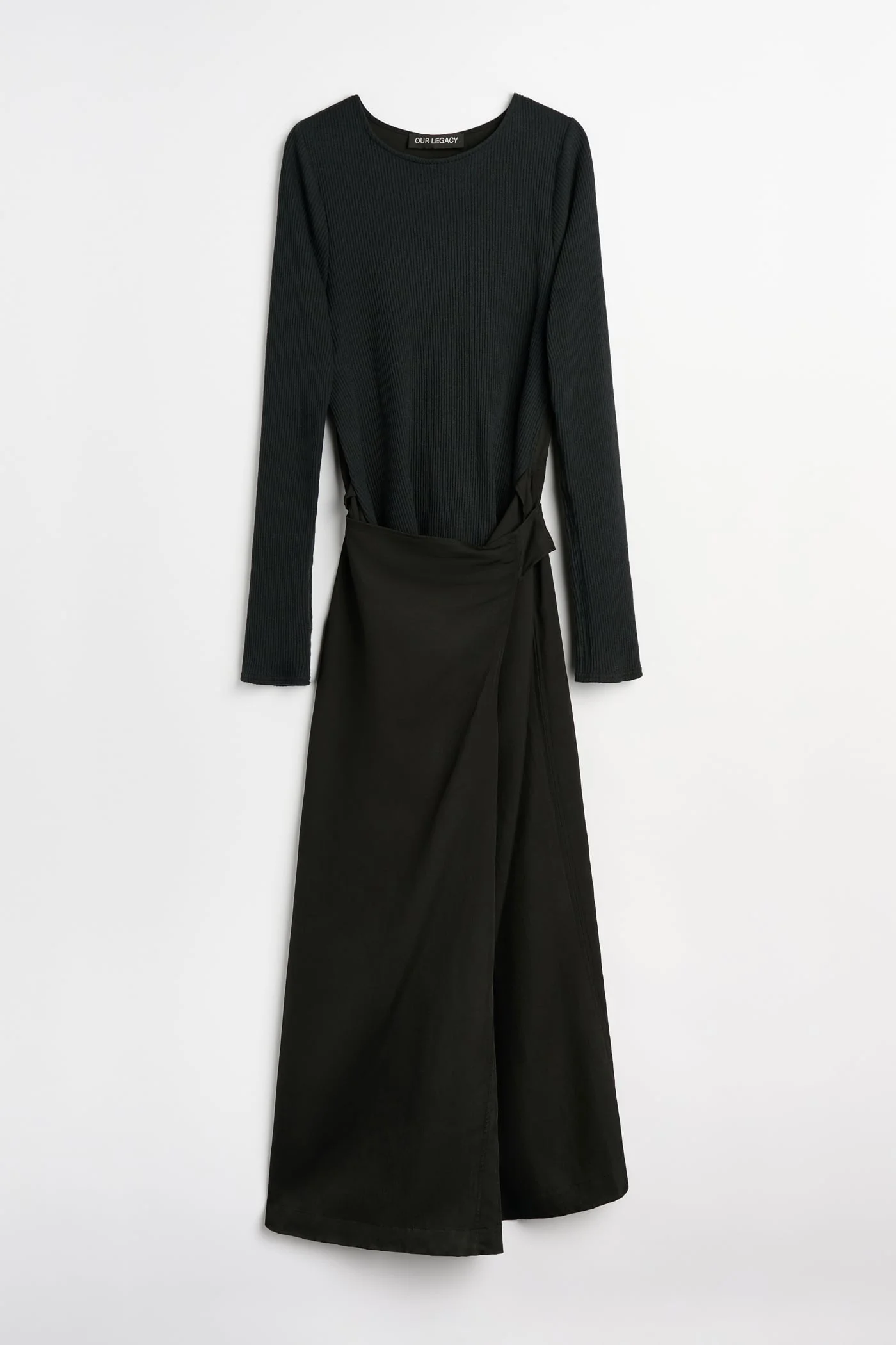 Twisted Dress Ashen Black Warmth Viscose - 1