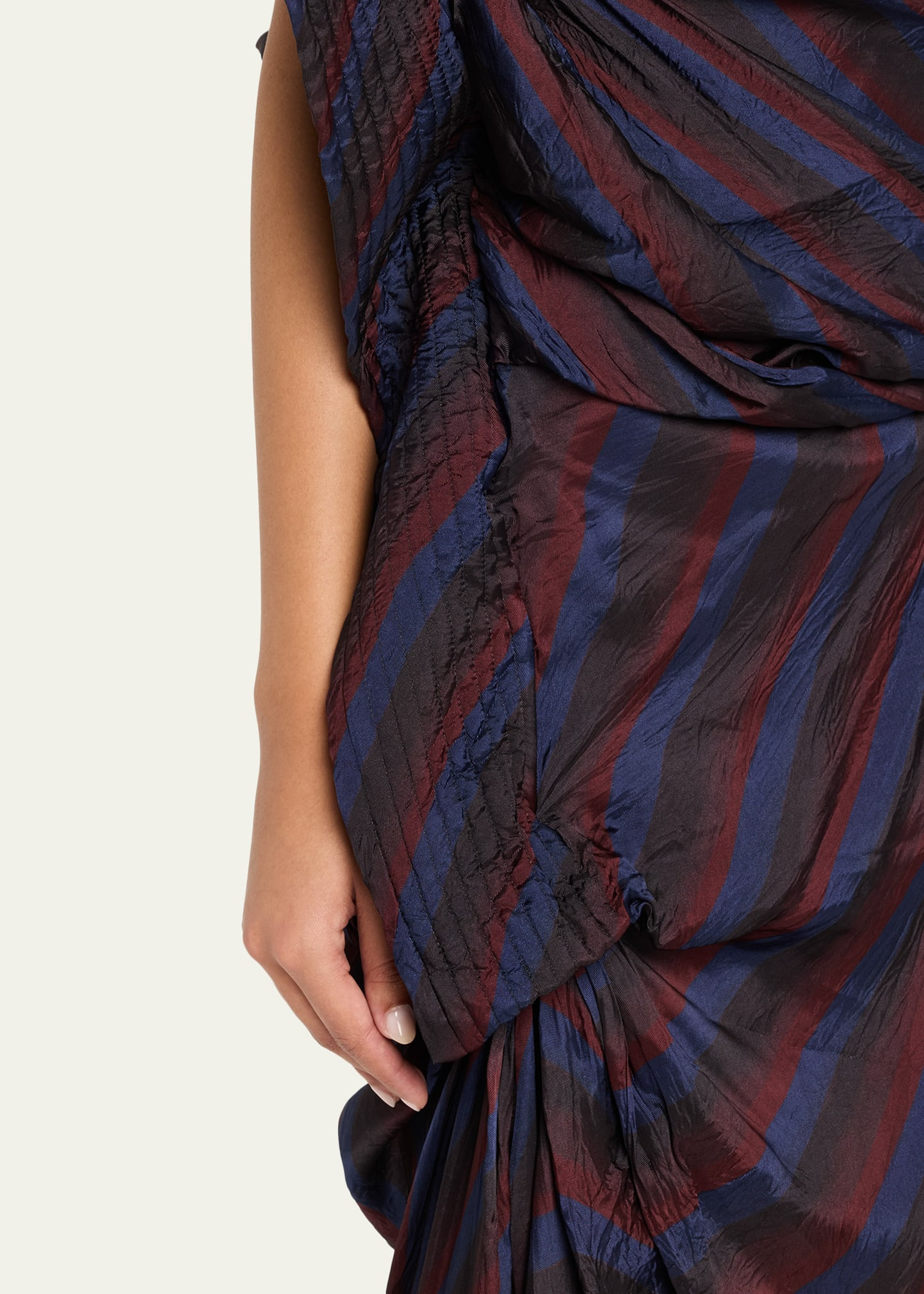 Dolla Draped Satin Halter Dress - 5
