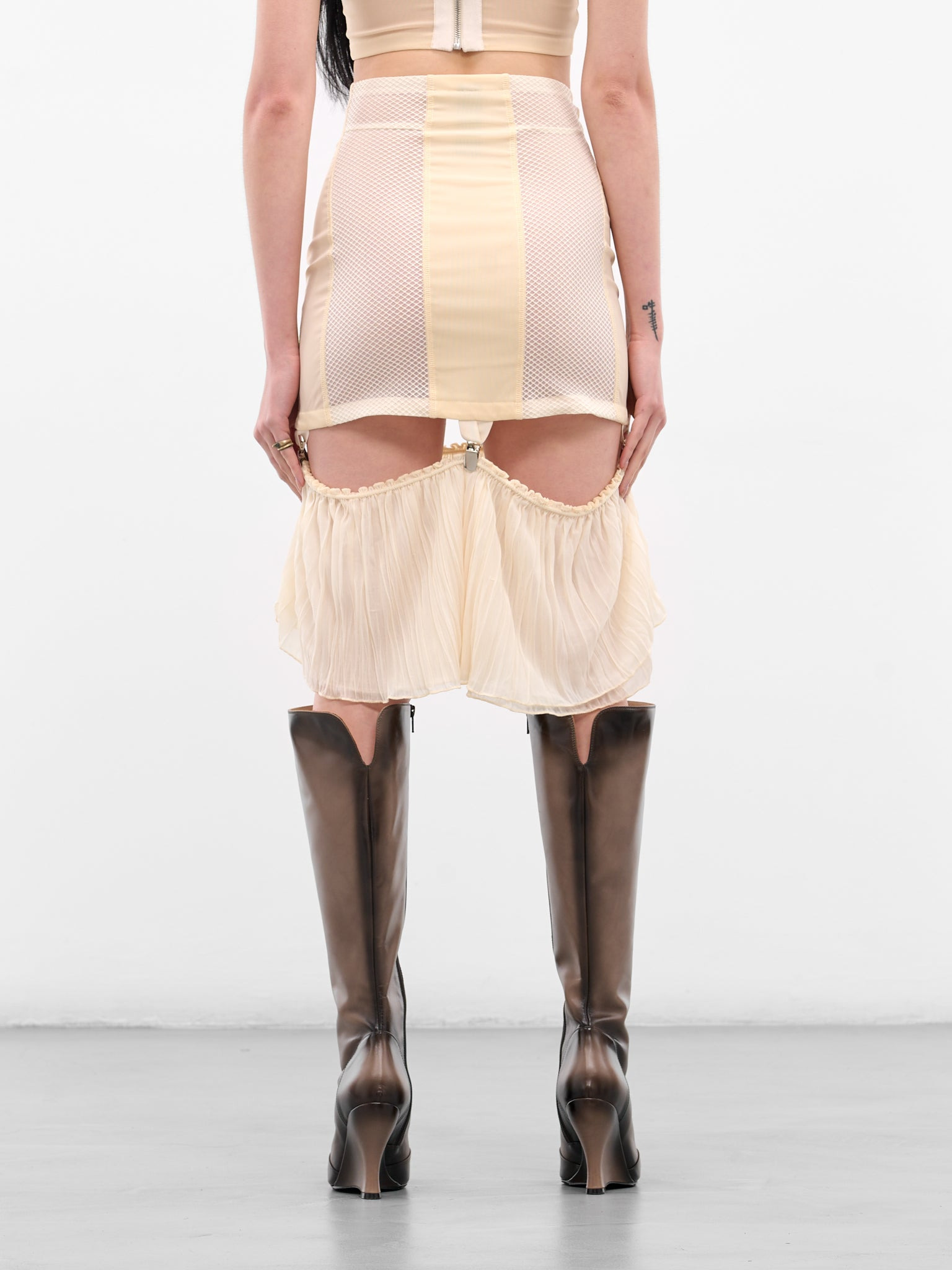 Blonde Uma Girdle Mini Skirt - 3