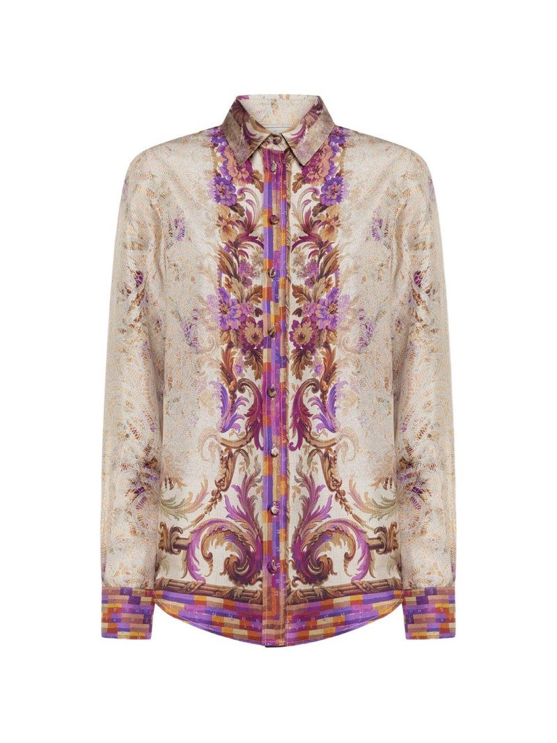 Aloe floral long-sleeve shirt 1