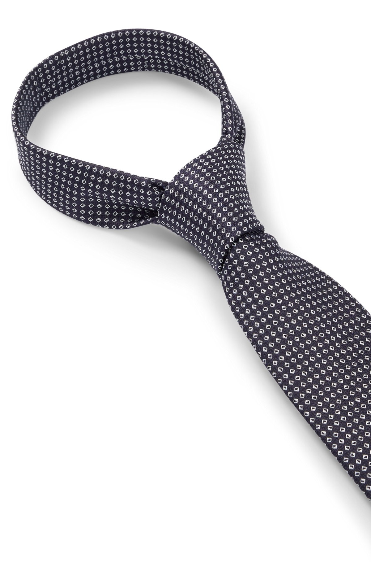 SILK-JACQUARD TIE WITH MICRO PATTERN - 6