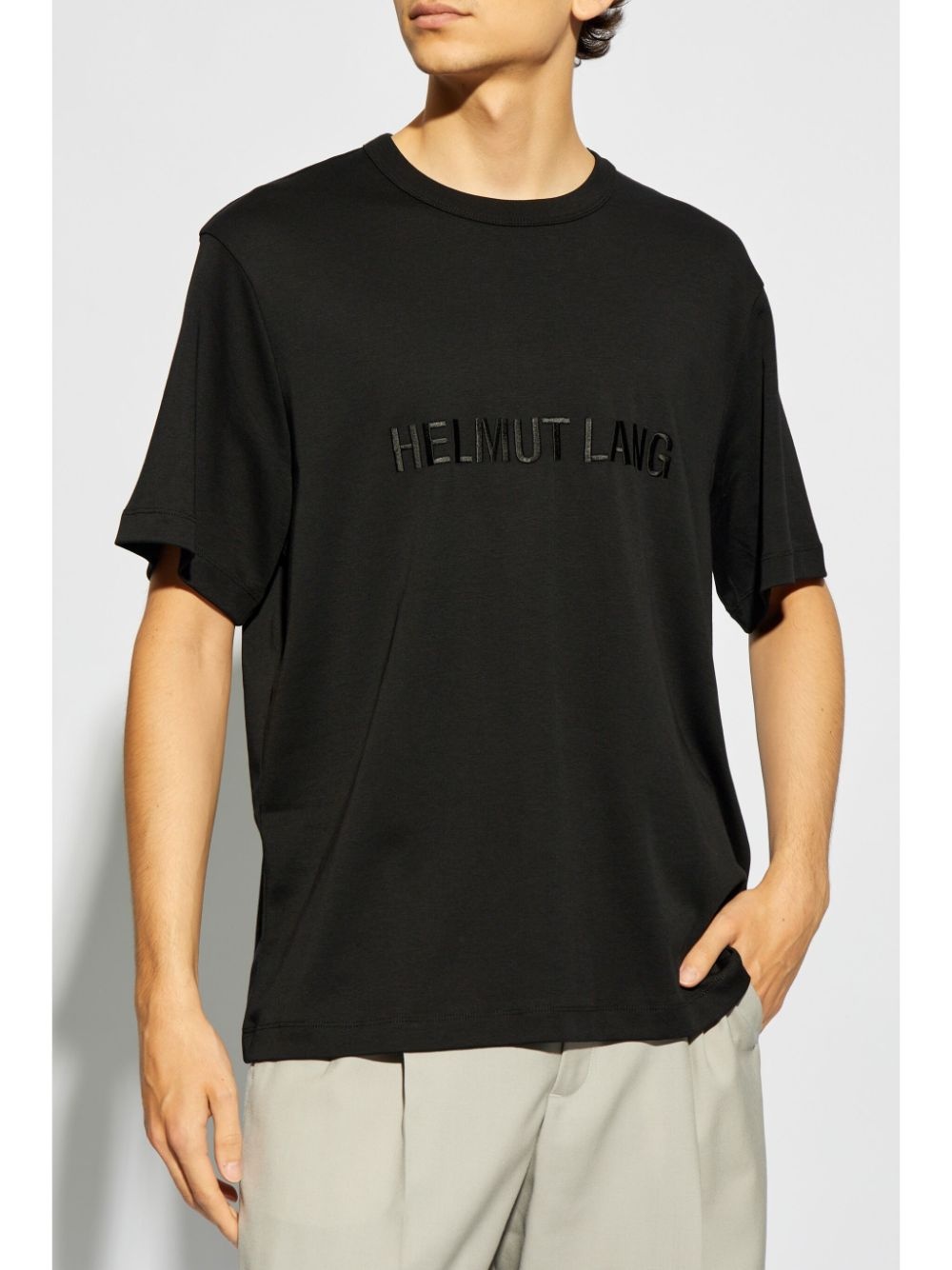 logo embroidered cotton T-shirt - 3