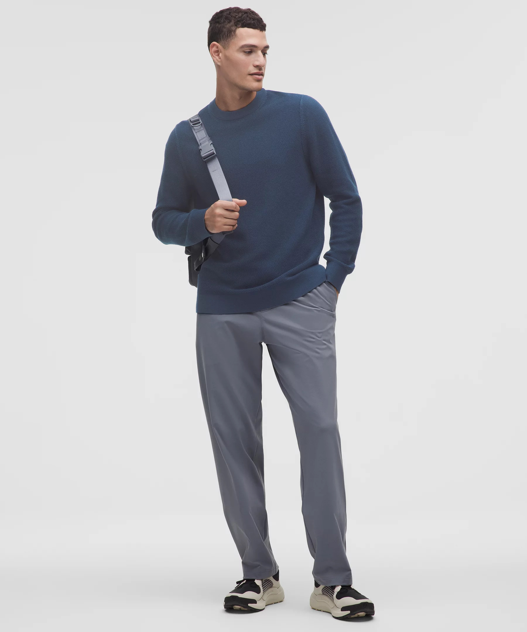 Textured Knit Crewneck Sweater - 2