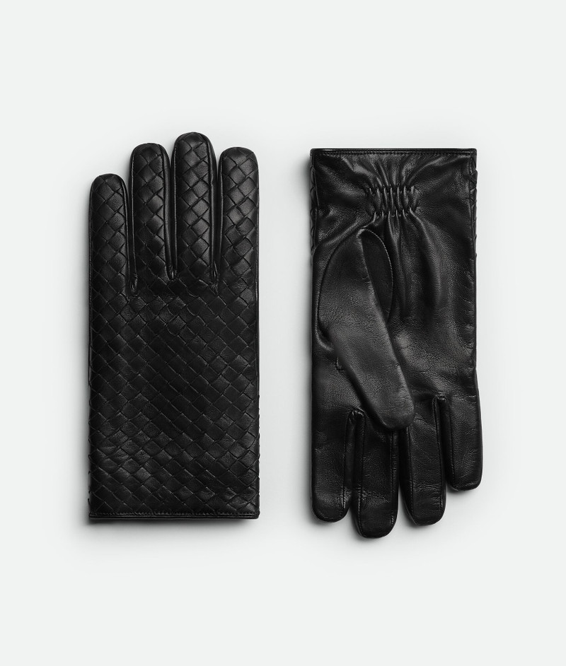 Intrecciato Leather Gloves 1