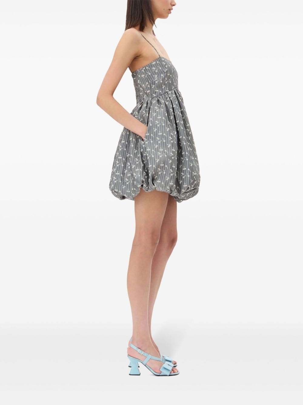 jacquard mini dress - 3