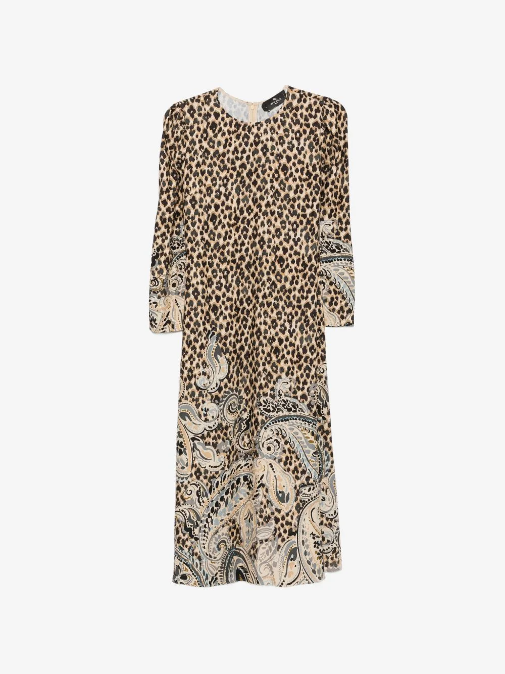 leopard-print midi dress - 1
