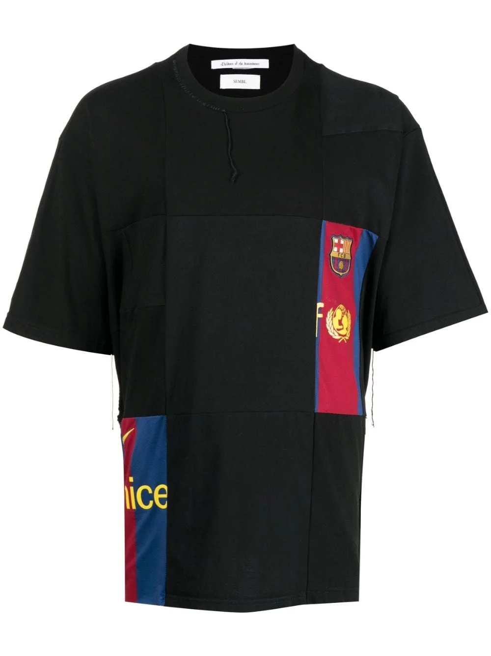 patchwork cotton T-shirt - 1