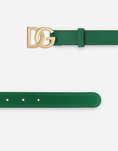 Dolce & Gabbana Polished calfskin belt with DG logo outlook