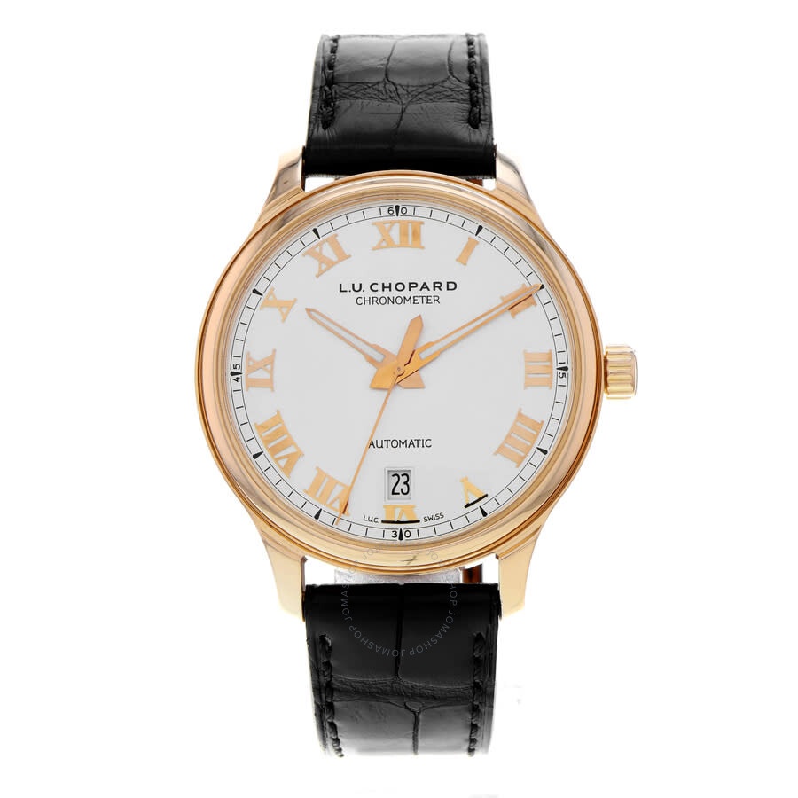 Pre-owned Chopard L.U.C 1937 Silver Sunburst Dial Men's Watch 161937-5001 - 2
