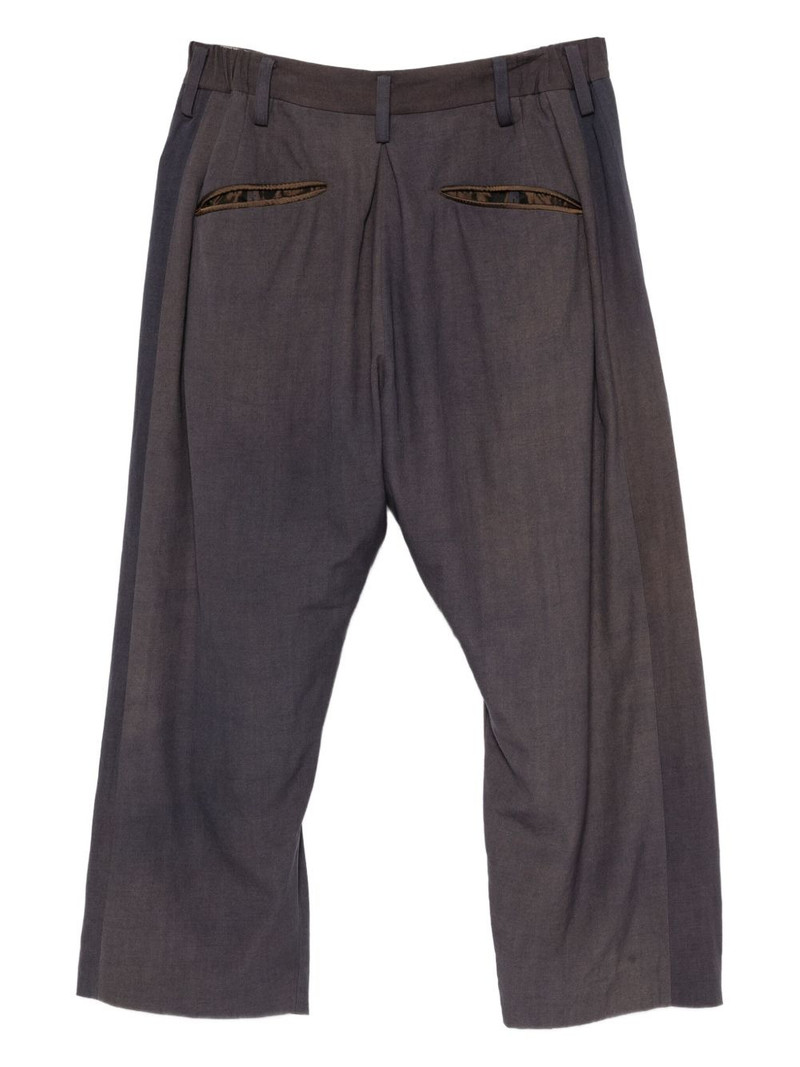 Ziggy Chen dyed wide-leg trousers outlook