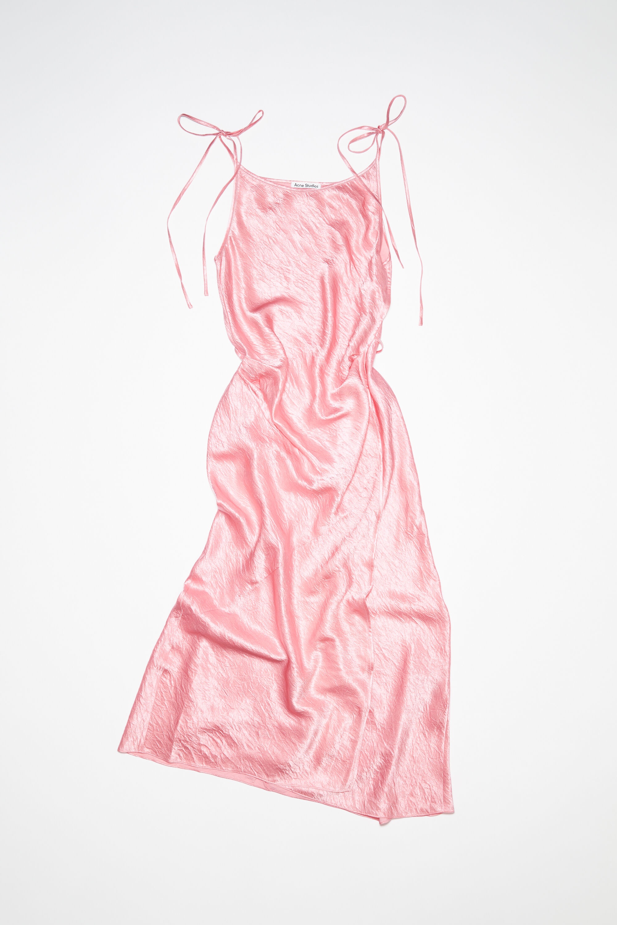 Satin bias cut dress - Fresh pink - 7