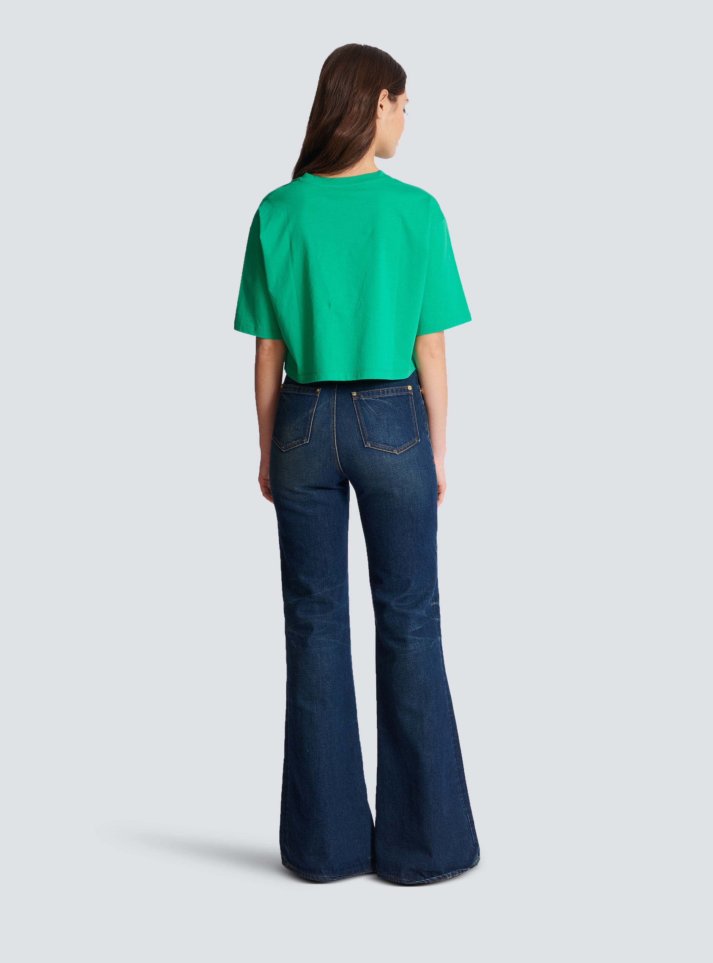 Cropped Balmain Paris T-shirt - 4