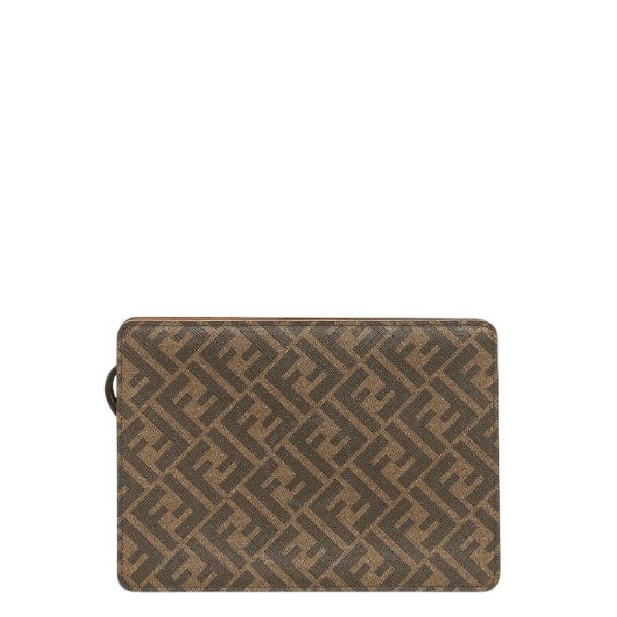 Fendi Squared Logo Applique Standing Clutch - 3