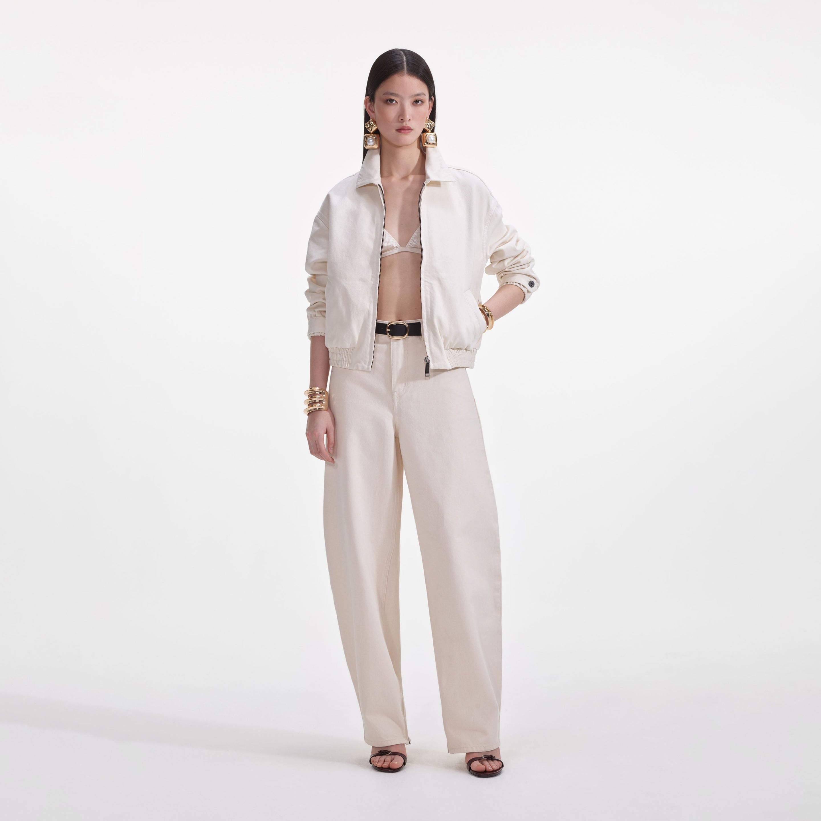 Cream Lightweight Denim Jacket - 4