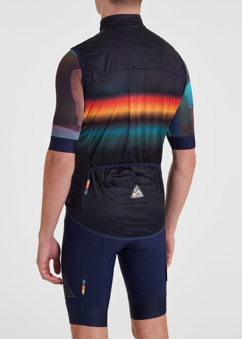 'Artist Stripe Gradient' Cycling Gilet 10