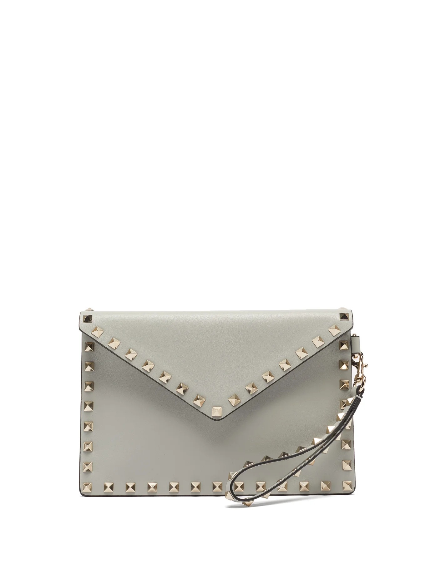 Rockstud leather wristlet pouch - 1