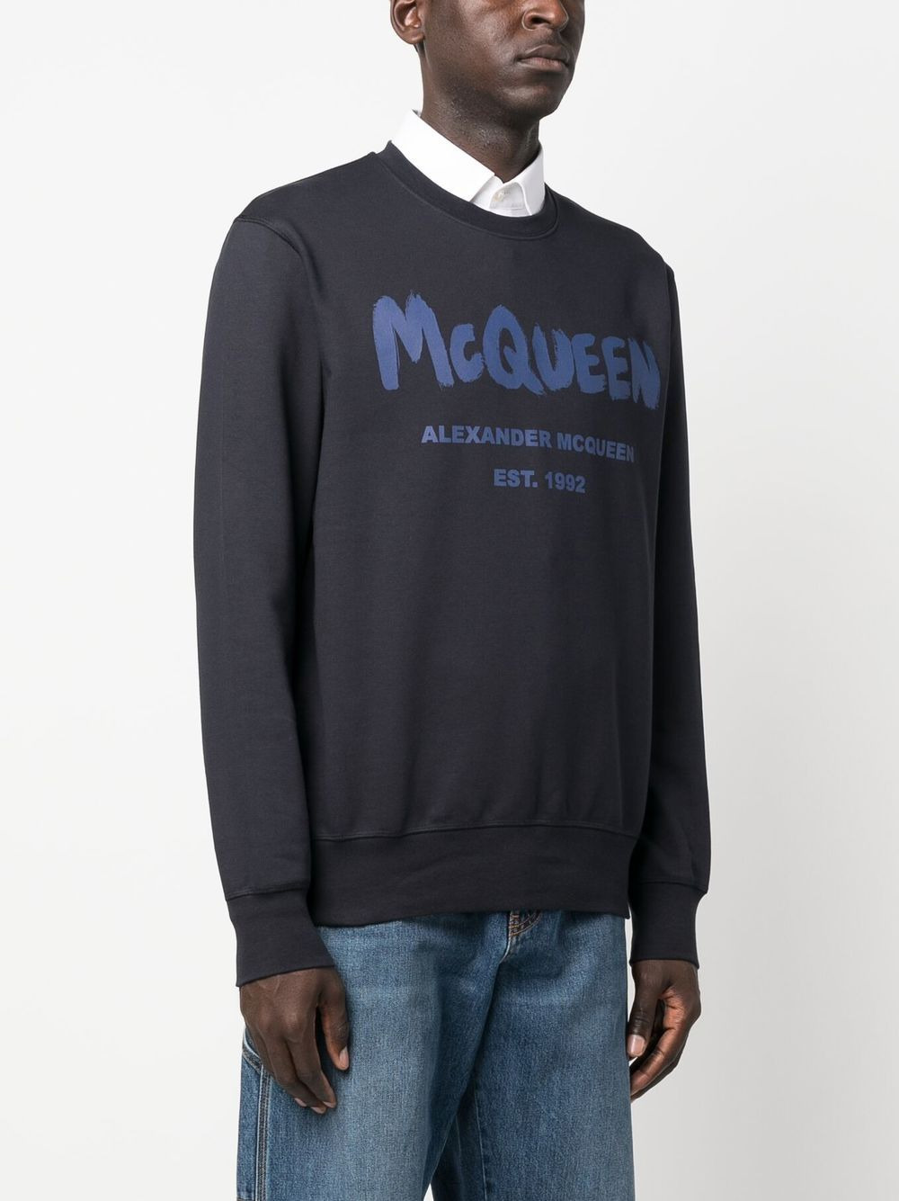 Graffiti logo-print sweatshirt - 3