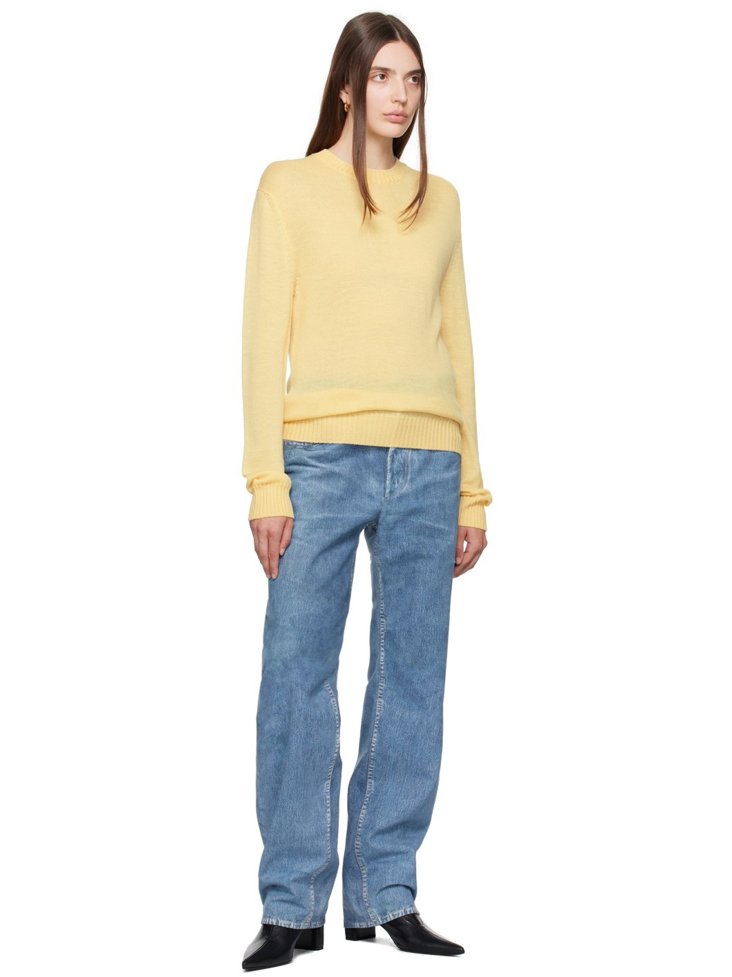 Yellow Embroidered Sweater - 4