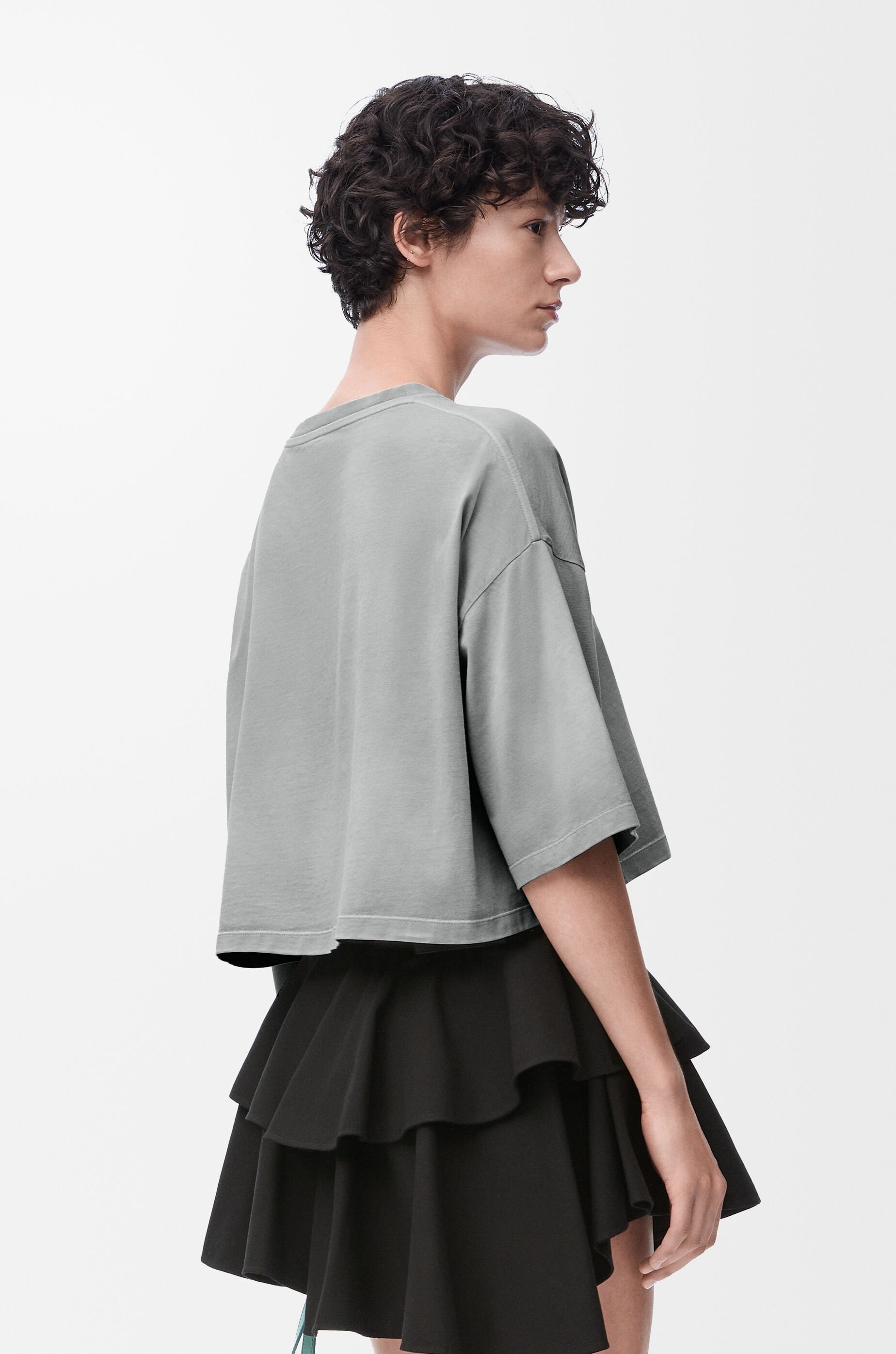 Cropped T-shirt in cotton - 4