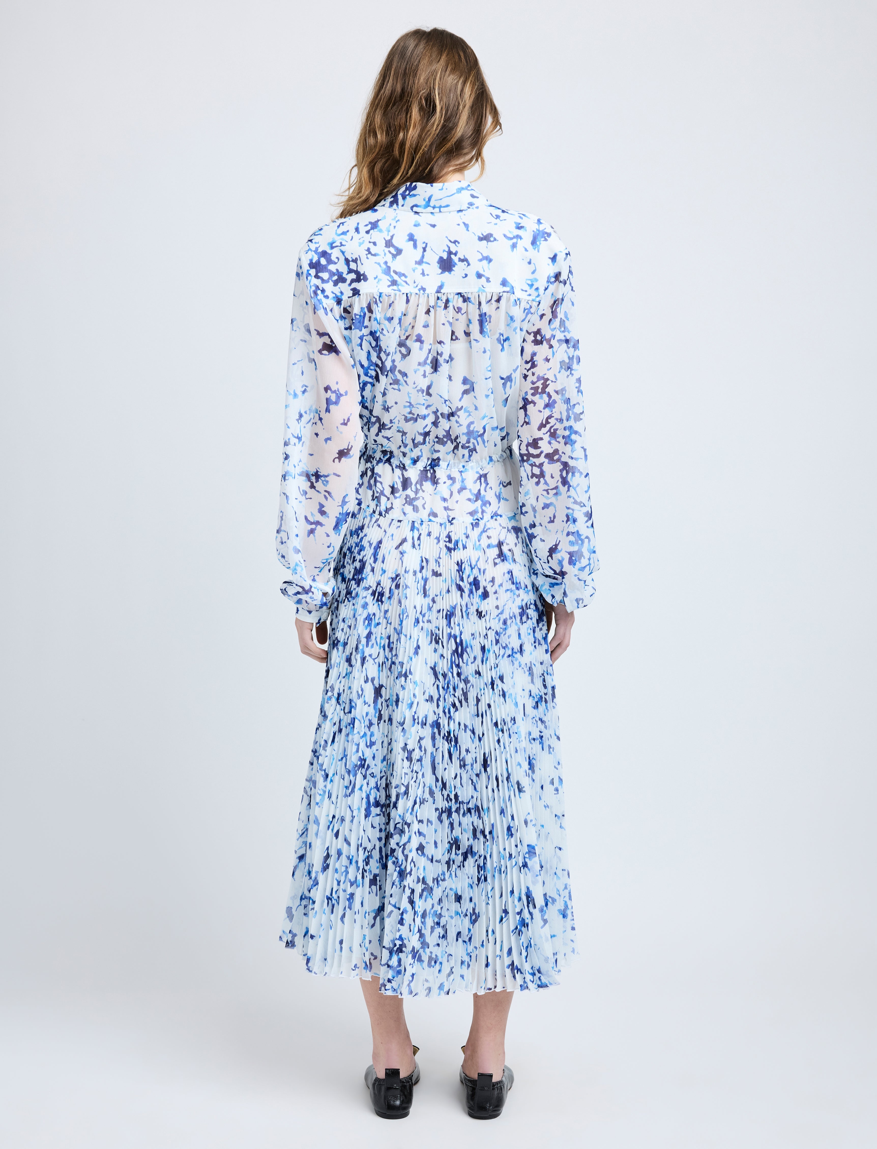 Jones Dress in Printed Crinkle Chiffon - 4
