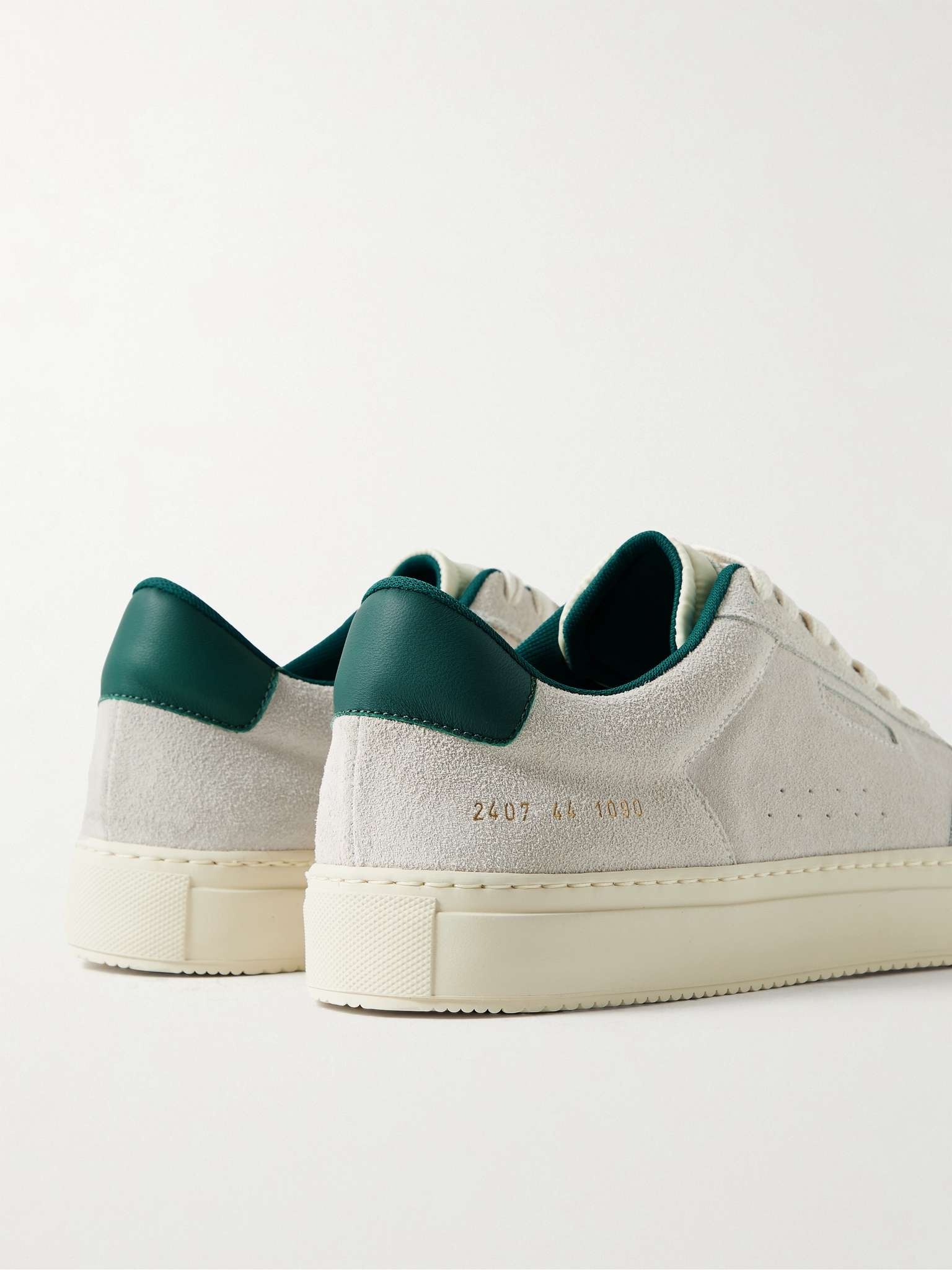 Tennis Pro Shell and Leather-Trimmed Suede Sneakers - 5