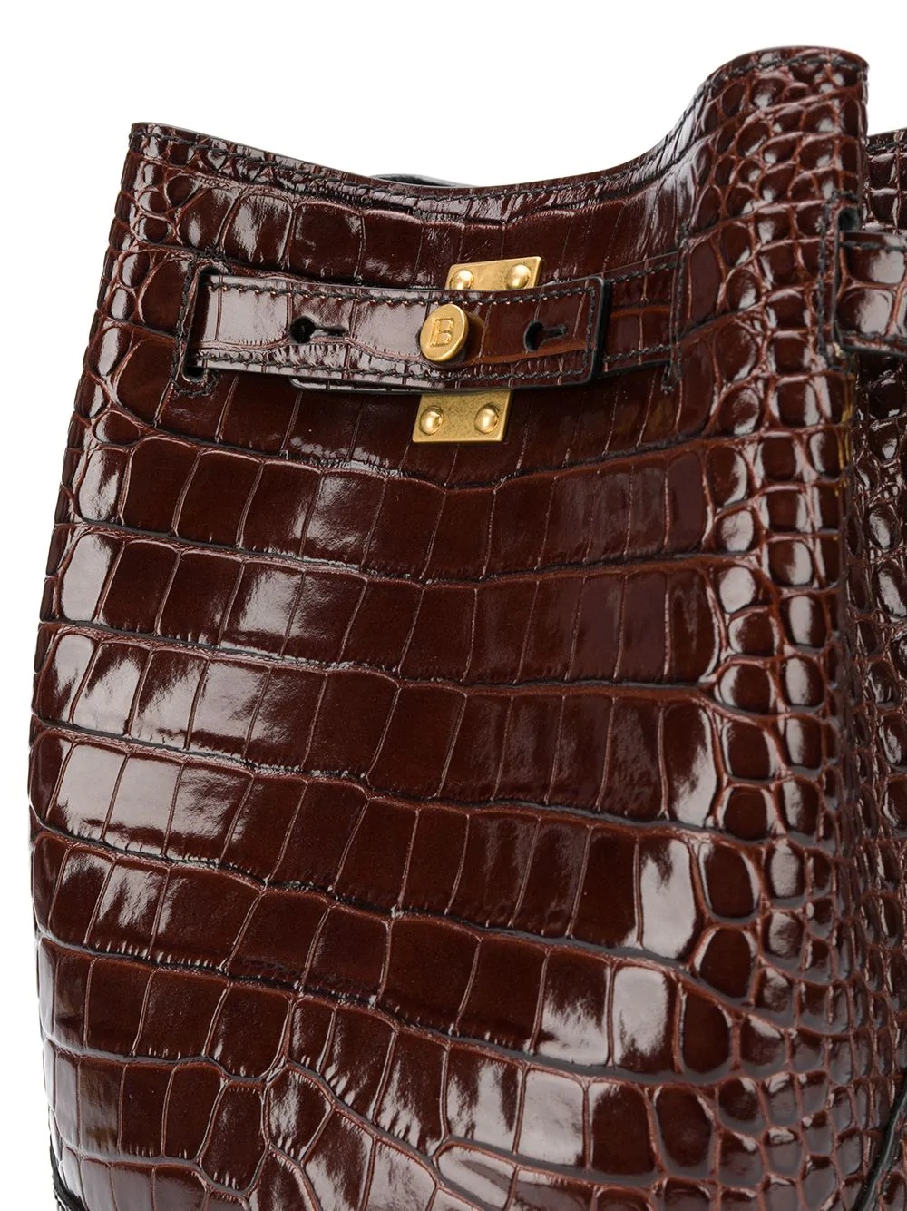 crocodile-effect shoulder bag - 4