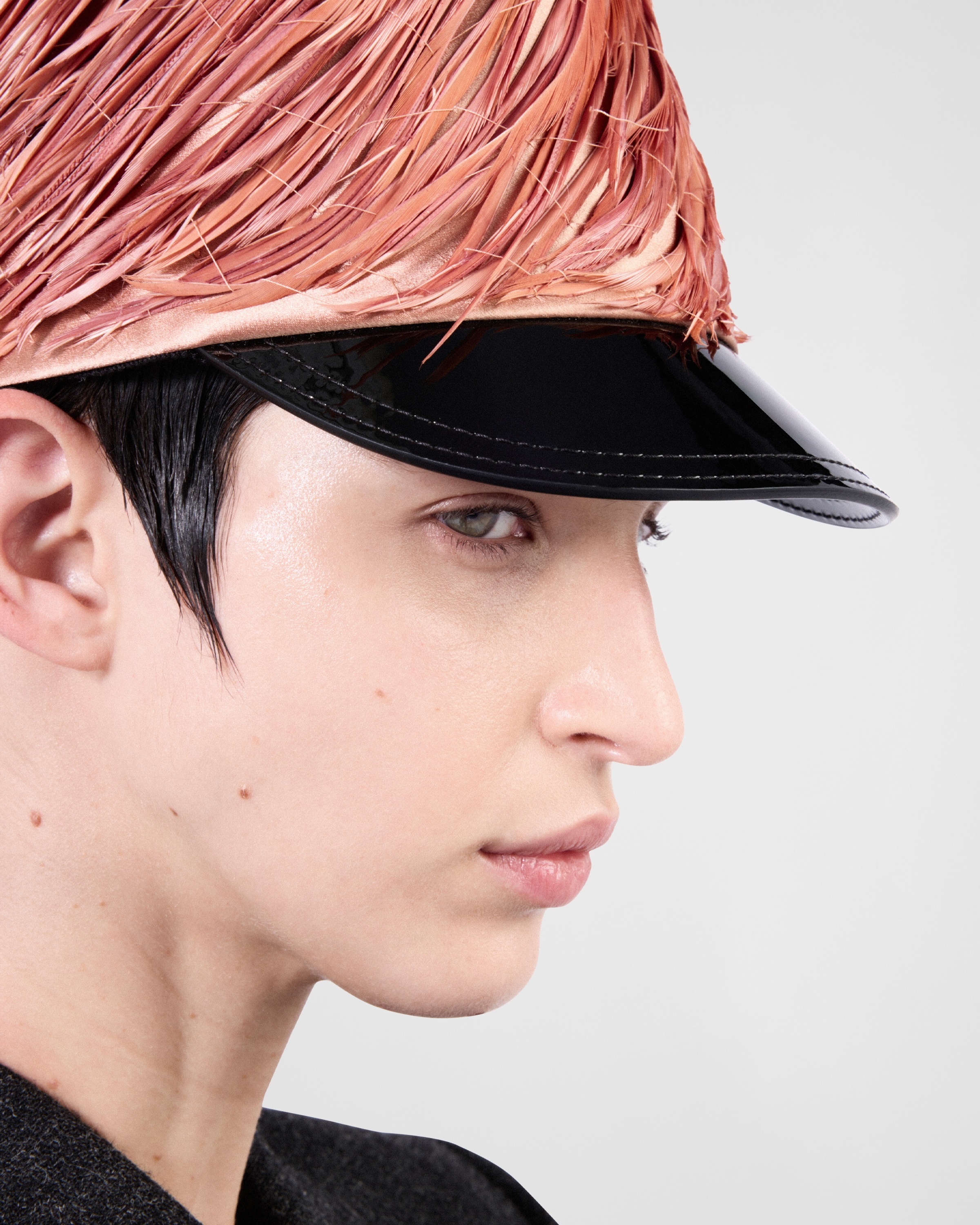 Patent leather and feather hat - 2