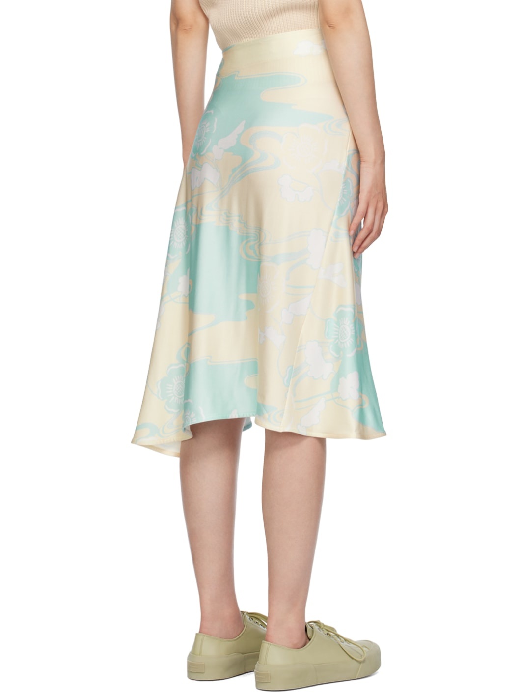 Multicolor A-Line Midi Skirt - 3