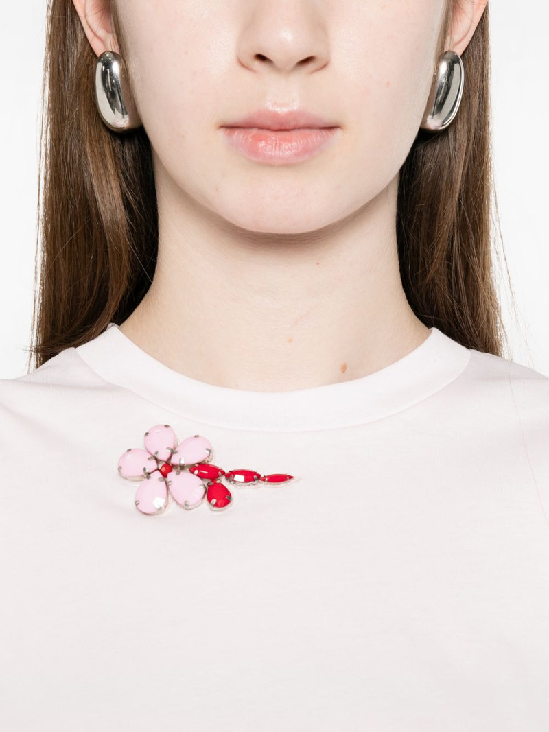 puff-sleeve flower T-shirt 5